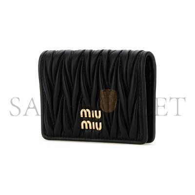 MIU MIU BLACK NAPPA LEATHER CARD HOLDER 5MC103 (11.5*8*1cm) MIU MIU BLACK NAPPA LEATHER CARD HOLDER 5MC103 (11.5*8*1cm)
